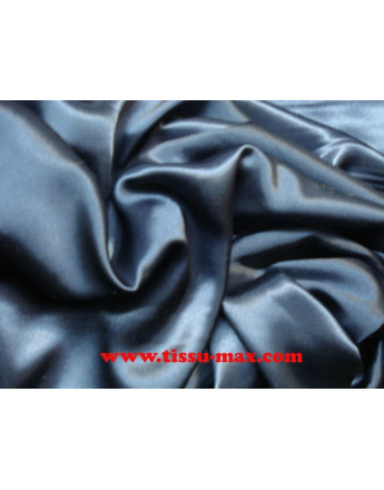 Satin Polyester Bleu Marine