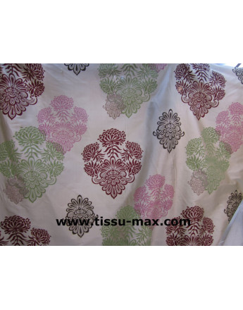 Tissu Ameublement Arabesques Colorées