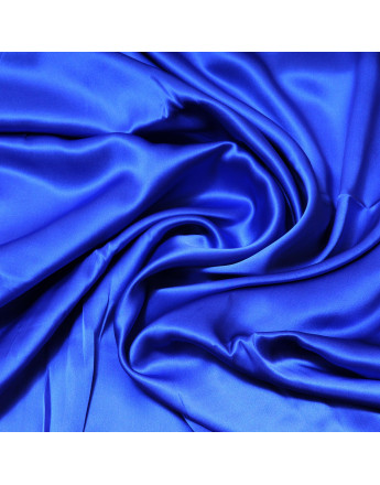 satin de soie bleu électrique 