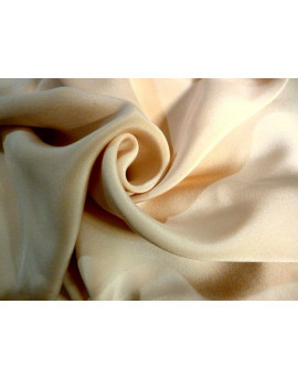 Tissu Crepe de Soie Beige 