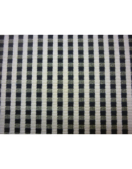 Tissu Vichy Petit Damier blanc cassé et noir