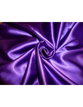 Tissu Satin Violet Polyester 95