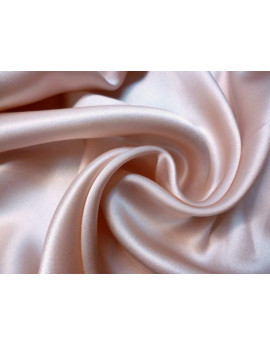 Tissu Satin de Soie Rose Pâle