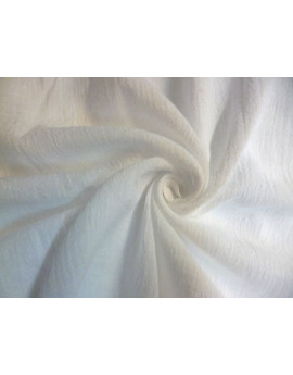 Tissu Coton de Pongé Blanc 