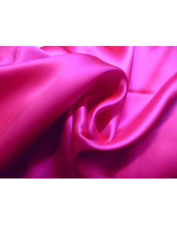 Tissu Satin de Soie Fushia Clair