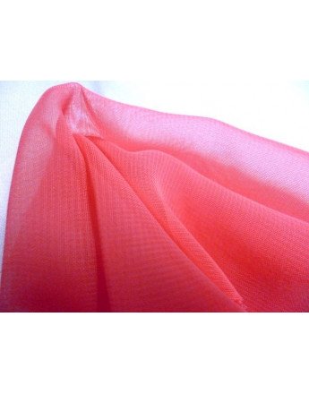 Tissu Mousseline Polyester Corail 73