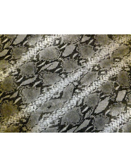 Tissu Mousseline Polyester Imprimée Serpent 