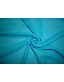 Tissu Mousseline de Soie Turquoise A65