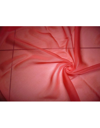 Tissu Mousseline de Soie Corail A64