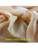 Tissu mousseline de soie beige x 110 cm de largeur