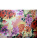 Tissu Mousseline Polyester Imprimée fleurs d'été A62