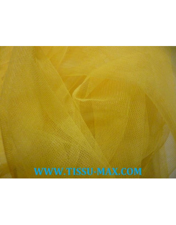 Tissu tulle souple jaune 