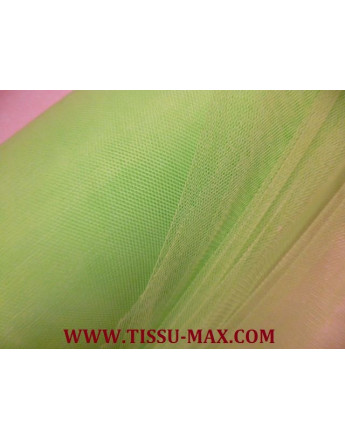 Tissu tulle souple vert anis 