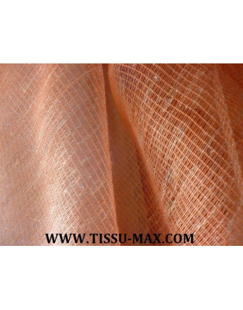 Tissu voile de lin orange 