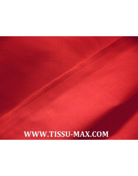 Tissu coton uni rouge 