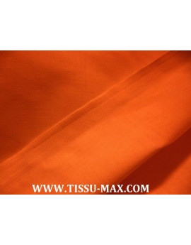 Tissu coton uni orange foncé 