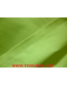 Tissu coton uni vert anis 
