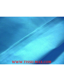 Tissu coton uni bleu 