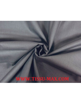 Tissu coton uni gris 
