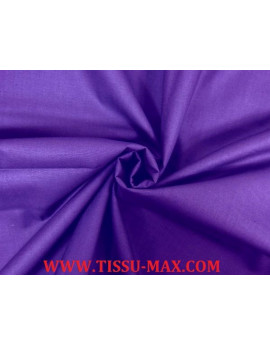 Tissu coton uni violet foncé