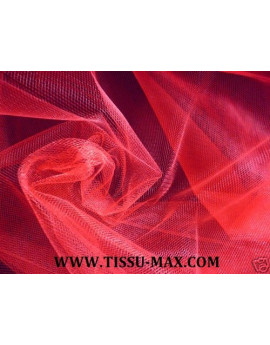 Tissu tulle souple rouge 