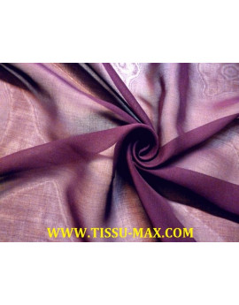 Tissu Mousseline de Soie Marron 