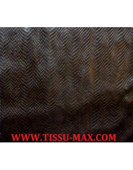 Tissu Simili Cuir Imprimé Serpent Marron 