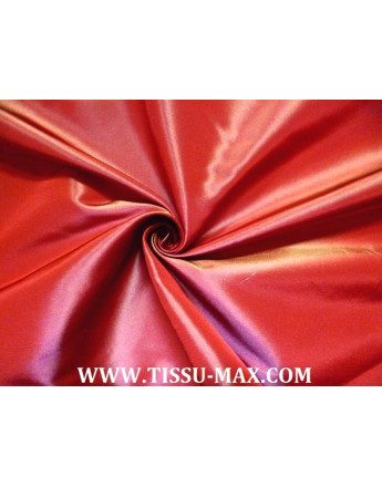 tissu taffeta rouge orange