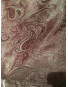 Tissu Brocart rose Cachemire argenté 