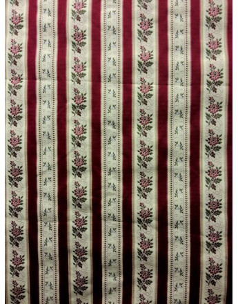 Tissu Ameublement Classique bordeaux et or 