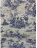 Tissu Jouy Pastorale Bleue larguer 280 cm