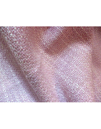 Tissu Lain - Viscose - Polyester Rose Pâle 