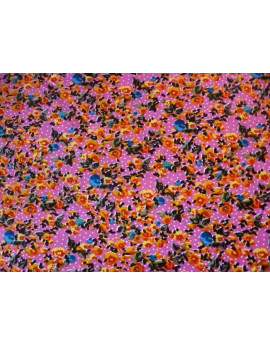 Tissu Coton Imprimé Fleurs d'été M08