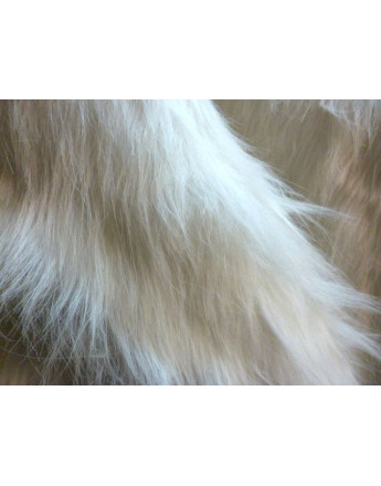 Bande De Fausse Fourrure Blanche 5 X 150 Cm - Pour Barbe De Père Noël, Décorations Noël, Cosplay