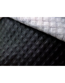 Tissu Matelassé Simili Cuir Noir 82