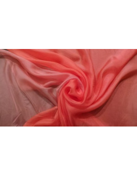 Tissu Mousseline de Soie Dégradé rose