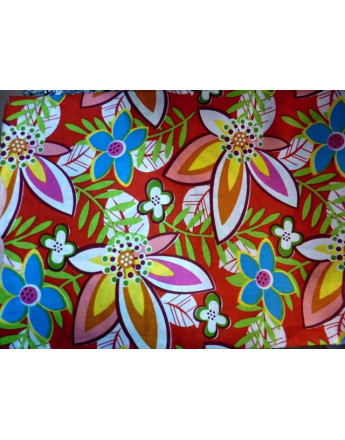Tissu Coton Imprimé Fleurs d'été M22