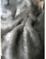 Tissu fausse fourrure poile court gris argenté 