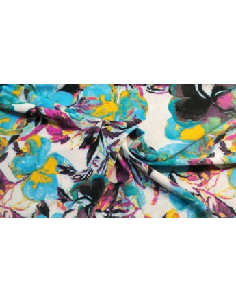 Tissu Jersey Polyester Imprimé Fleur d'été