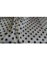 Tissu Satin polyester pois noir