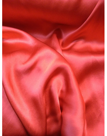 Satin soie Corail