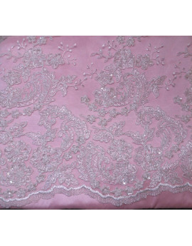 Tissu Dentelle Calais Ivoire 2