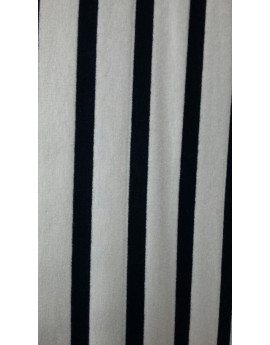 Jersey Rayure Blanc et Noir Viscose