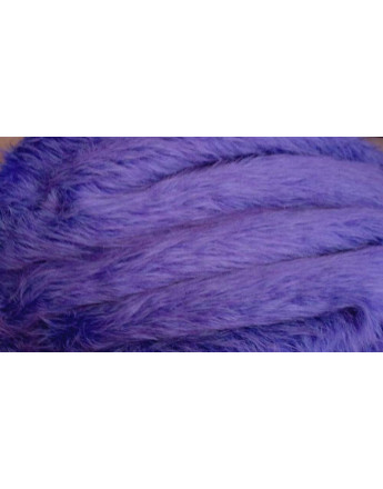 Fausse Fourrure Violet Parme Poils Longs