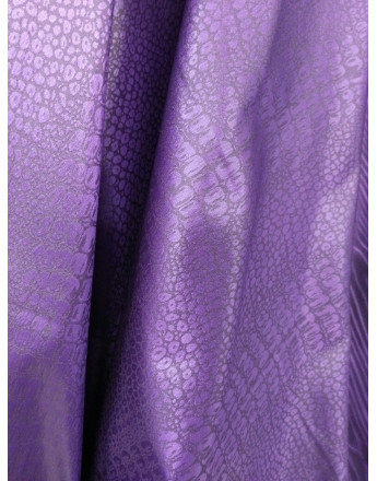 Tissu Brocart Violet Effet Simili