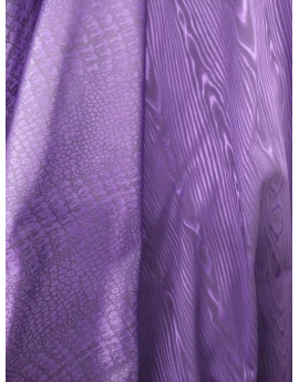 Tissu Brocart Violet Effet Simili