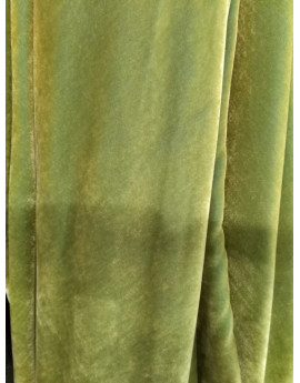 Tissu velours vert 