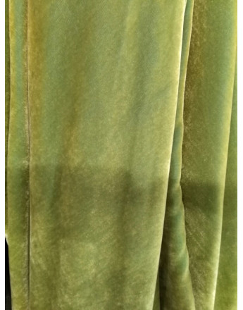 Tissu velours vert 
