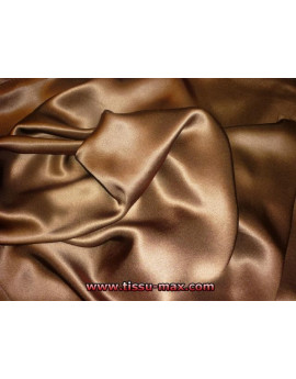 Satin de Soie Marron Clair 