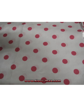 Pois Fuchsia Fond Blanc A000